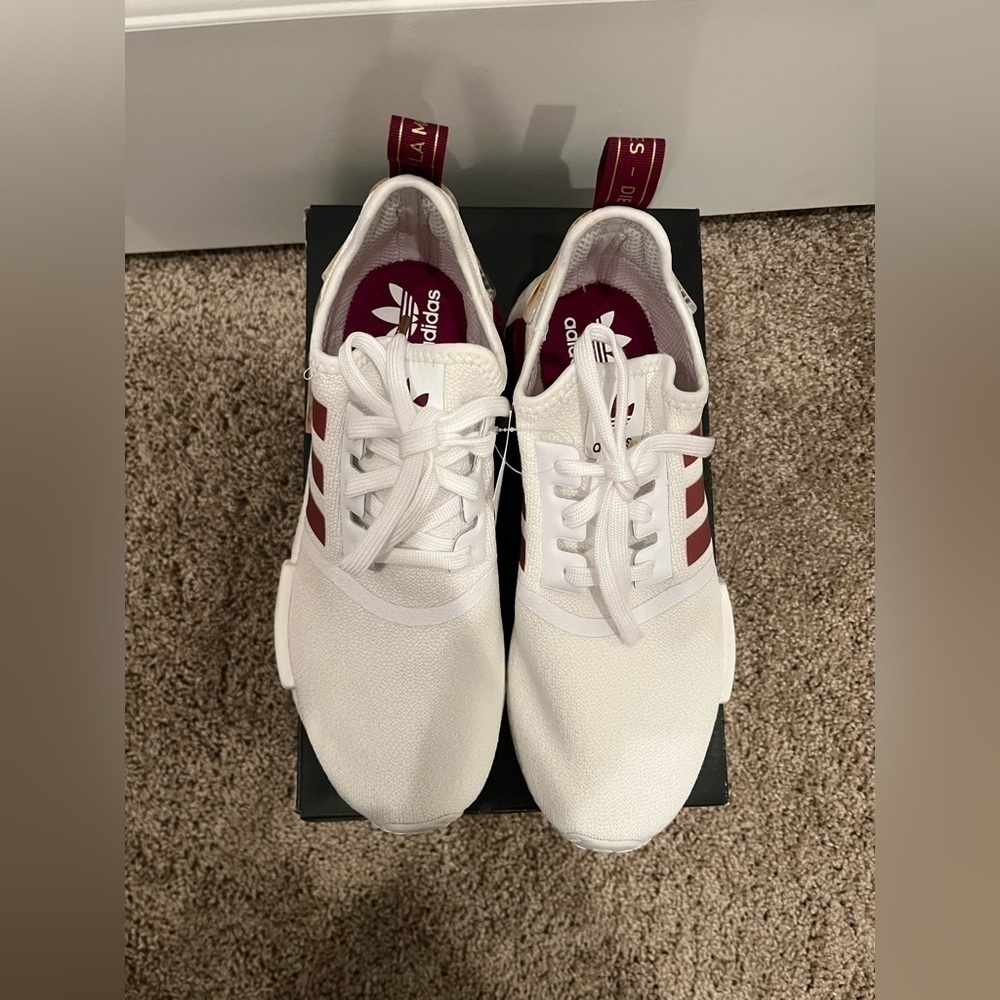 Adidas NMD R1 Her Studio White Floral Sneakers FX8110, Women's Size 9.5 - Picture 3 of 5